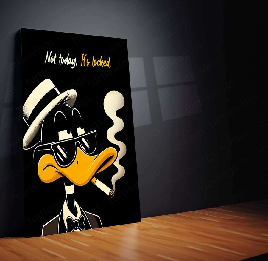 Duck Funny Metal Poster – Quirky & Hilarious Animal Wall Art | Whimsical Farmhouse Decor
