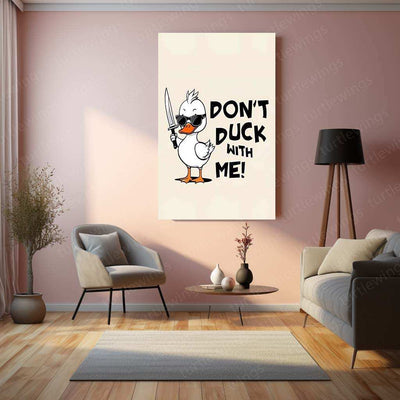 Duck Silly Metal Poster – Playful & Goofy Animal Wall Art | Fun Farmhouse & Quirky Decor - TURTLEWINGS