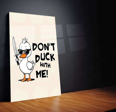 Duck Silly Metal Poster – Playful & Goofy Animal Wall Art | Fun Farmhouse & Quirky Decor - TURTLEWINGS