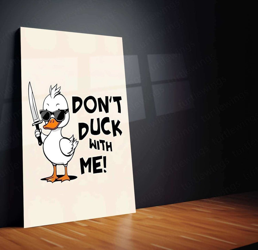 Duck Silly Metal Poster – Playful & Goofy Animal Wall Art | Fun Farmhouse & Quirky Decor