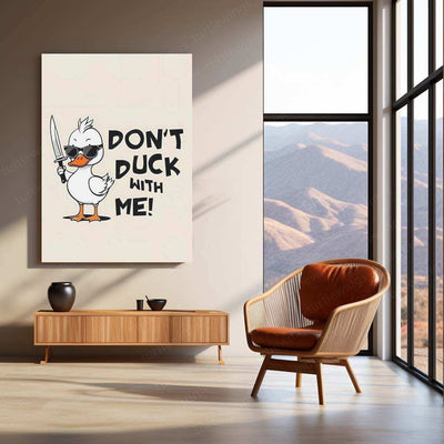 Duck Silly Metal Poster – Playful & Goofy Animal Wall Art | Fun Farmhouse & Quirky Decor - TURTLEWINGS