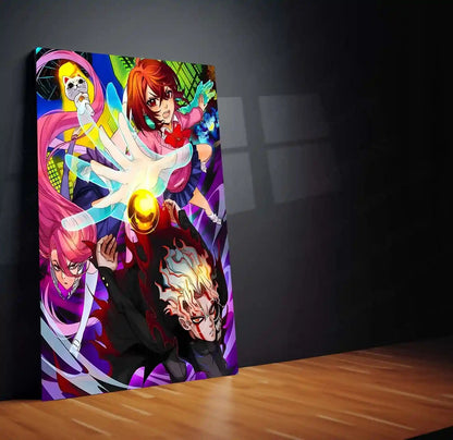 Anime Metal Poster | DanDaDan – Momo Ayase & Okarun Metal Poster | Supernatural Anime Wall Frame 01 - TURTLEWINGS
