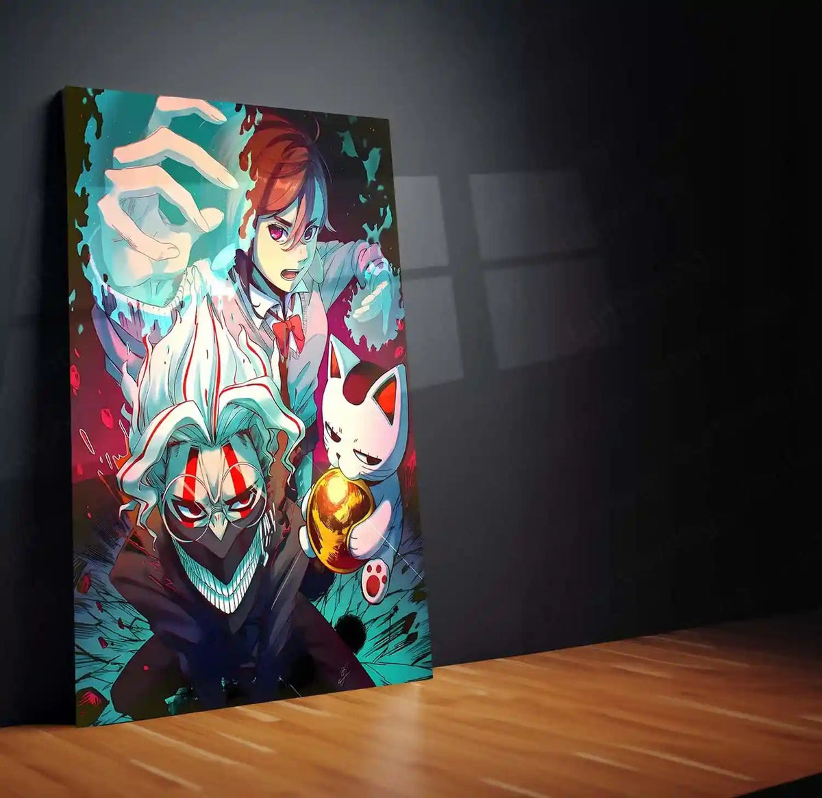 Anime Metal Poster | DanDaDan – Momo Ayase & Okarun Metal Poster | Supernatural Anime Wall Frame 02 - TURTLEWINGS