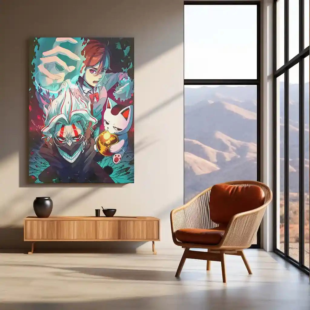 Anime Metal Poster | DanDaDan – Momo Ayase & Okarun Metal Poster | Supernatural Anime Wall Frame 02 - TURTLEWINGS
