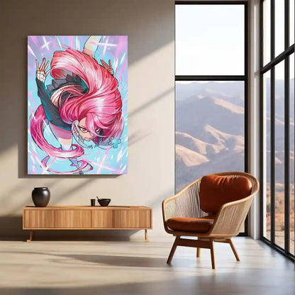 Anime Metal Poster | DanDaDan – Momo Ayase & Okarun Metal Poster | Supernatural Anime Wall Frame 06 - TURTLEWINGS