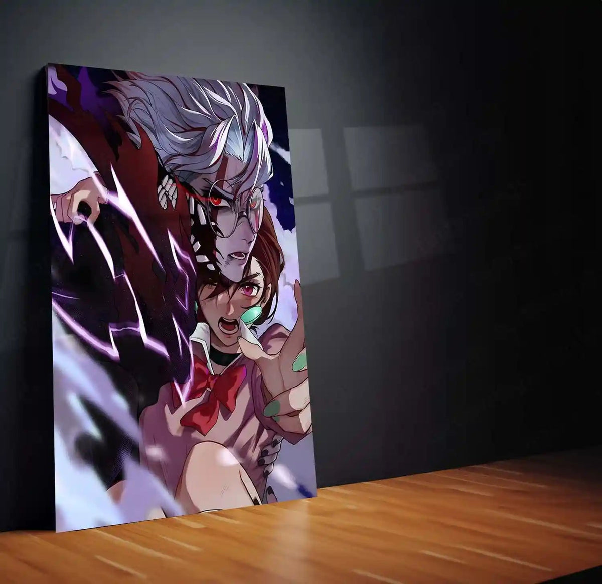 Anime Metal Poster | DanDaDan – Momo Ayase & Okarun Metal Poster | Supernatural Anime Wall Frame 08 - TURTLEWINGS