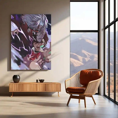 Anime Metal Poster | DanDaDan – Momo Ayase & Okarun Metal Poster | Supernatural Anime Wall Frame 08 - TURTLEWINGS