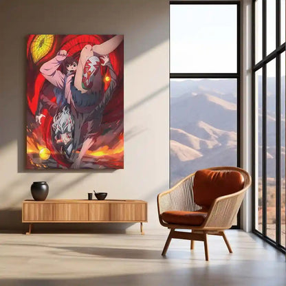 Anime Metal Poster | DanDaDan – Momo Ayase & Okarun Metal Poster | Supernatural Anime Wall Frame 04 - TURTLEWINGS