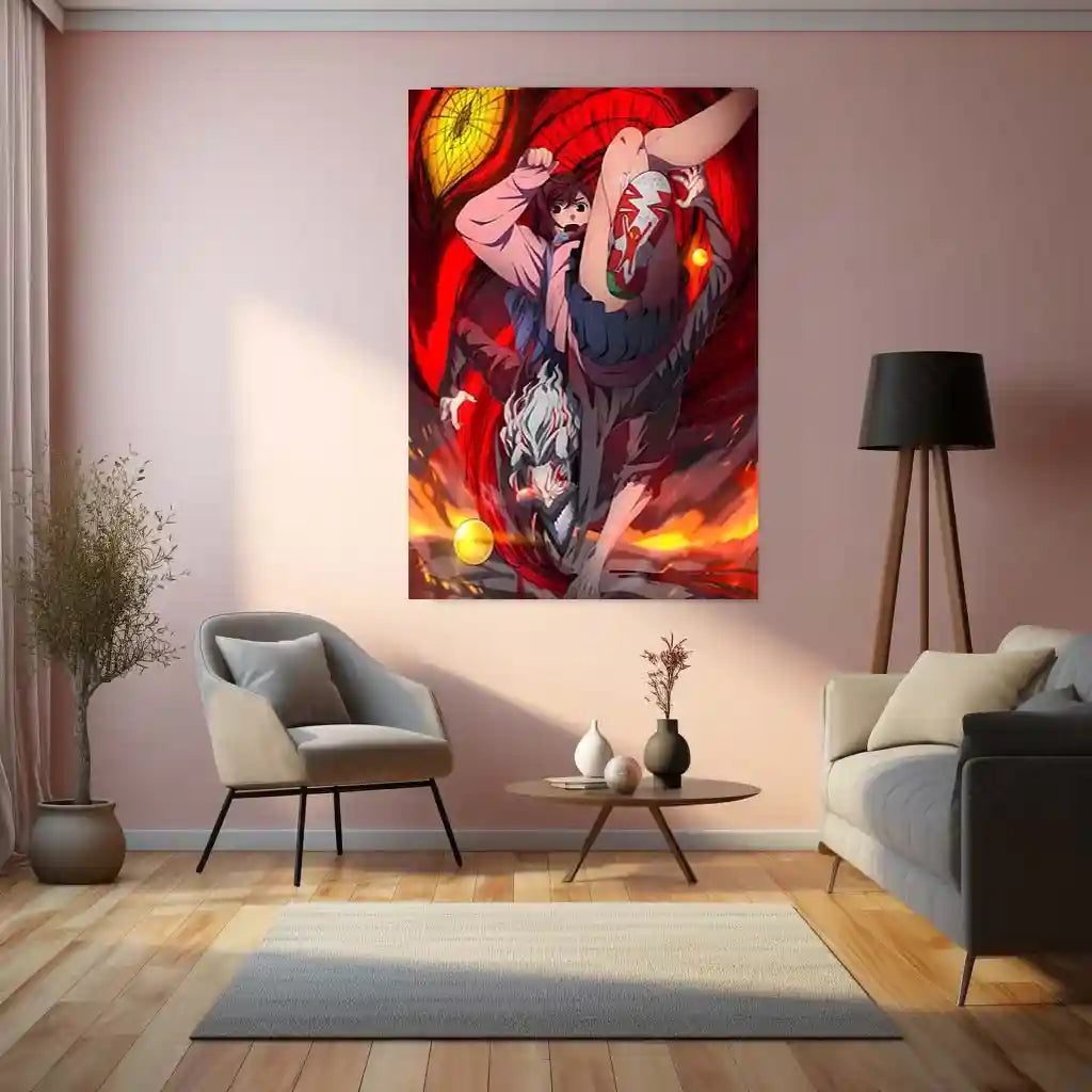 Anime Metal Poster | DanDaDan – Momo Ayase & Okarun Metal Poster | Supernatural Anime Wall Frame 04 - TURTLEWINGS