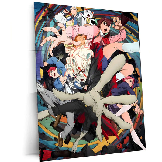 Anime Metal Poster | DanDaDan – Momo Ayase & Okarun Metal Poster | Supernatural Anime Wall Frame 05 - TURTLEWINGS