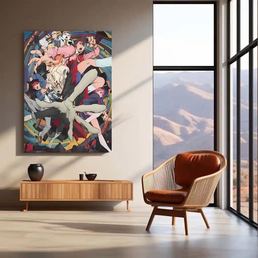 Anime Metal Poster | DanDaDan – Momo Ayase & Okarun Metal Poster | Supernatural Anime Wall Frame 05 - TURTLEWINGS