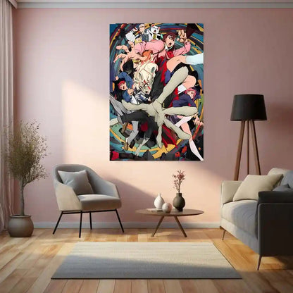 Anime Metal Poster | DanDaDan – Momo Ayase & Okarun Metal Poster | Supernatural Anime Wall Frame 05 - TURTLEWINGS