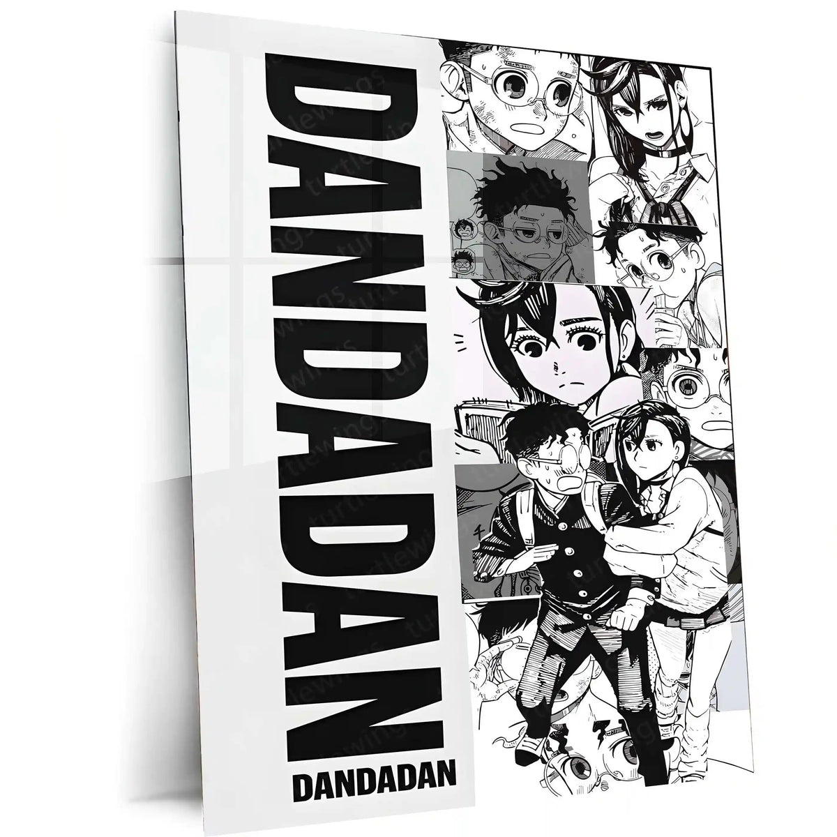 Anime Metal Poster | Dandadan’s Diverse Expressions Metal Poster | Anime Reaction Faces Wall Frame - TURTLEWINGS