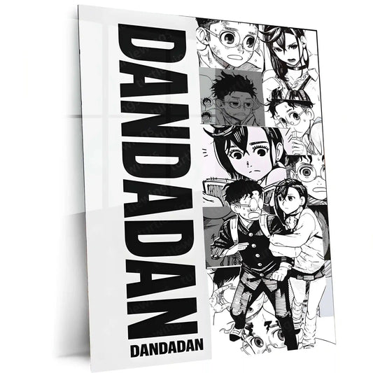Anime Metal Poster | Dandadan’s Diverse Expressions Metal Poster | Anime Reaction Faces Wall Frame - TURTLEWINGS