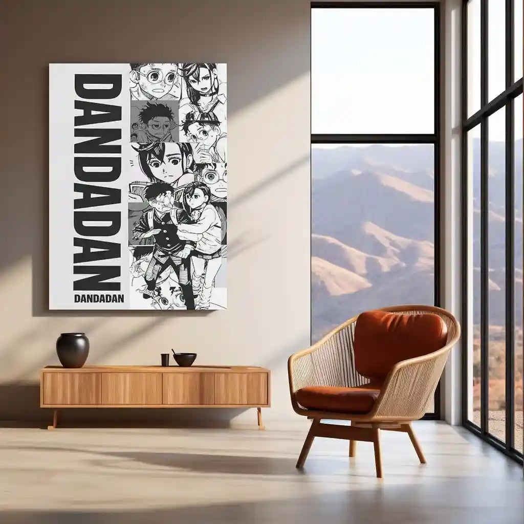 Anime Metal Poster | Dandadan’s Diverse Expressions Metal Poster | Anime Reaction Faces Wall Frame - TURTLEWINGS