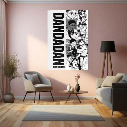 Anime Metal Poster | Dandadan’s Diverse Expressions Metal Poster | Anime Reaction Faces Wall Frame - TURTLEWINGS