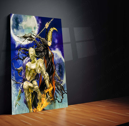 Game Metal Poster | Dark Souls – The Eternal Flame | Ashen Warrior Metal Frame Poster