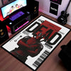 Deadpool Comic Art Area Flat Rug | Marvel Inspired Superhero Floor Mat | Minimalist Graphic Gaming Flat Rug for Bedroom, Gaming Room & Fan Decor