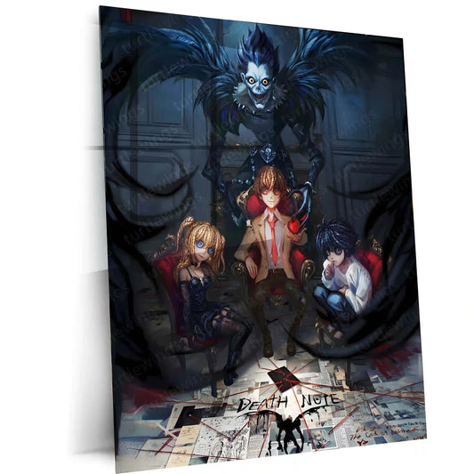 Anime Metal Poster | Death Note – Ryuk the Shinigami Metal Poster | Dark Anime Wall Frame 01 - TURTLEWINGS