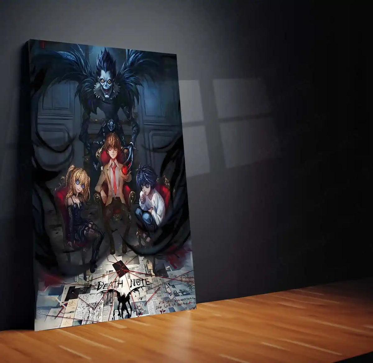 Anime Metal Poster | Death Note – Ryuk the Shinigami Metal Poster | Dark Anime Wall Frame 01 - TURTLEWINGS
