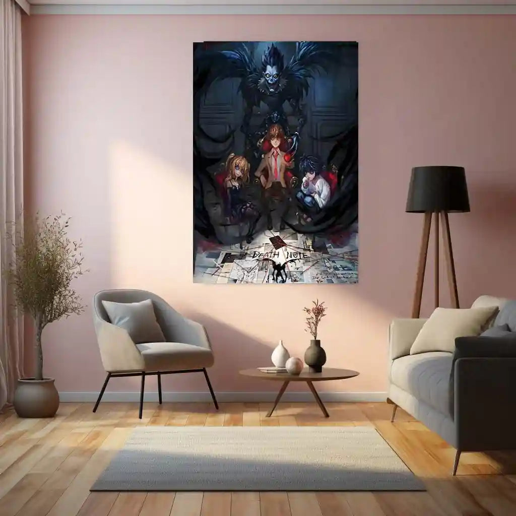 Anime Metal Poster | Death Note – Ryuk the Shinigami Metal Poster | Dark Anime Wall Frame 01 - TURTLEWINGS