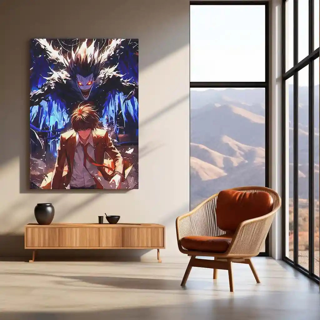 Anime Metal Poster | Death Note – Ryuk the Shinigami Metal Poster | Dark Anime Wall Frame 03 - TURTLEWINGS