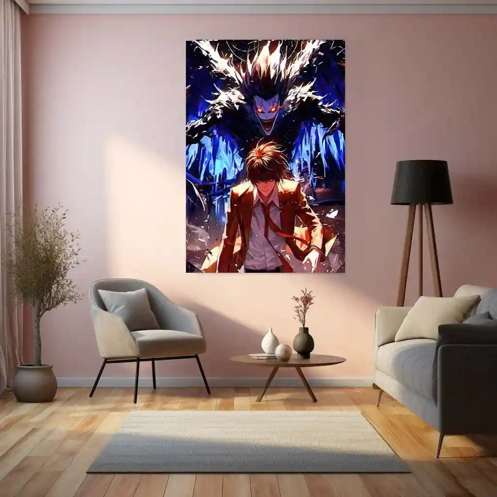 Anime Metal Poster | Death Note – Ryuk the Shinigami Metal Poster | Dark Anime Wall Frame 03 - TURTLEWINGS
