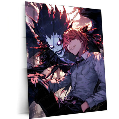 Anime Metal Poster | Death Note – Ryuk the Shinigami Metal Poster | Dark Anime Wall Frame 04 - TURTLEWINGS