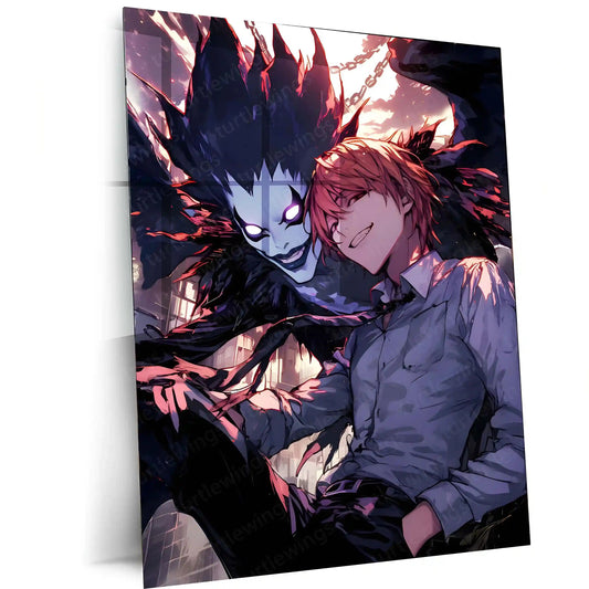 Anime Metal Poster | Death Note – Ryuk the Shinigami Metal Poster | Dark Anime Wall Frame 04 - TURTLEWINGS