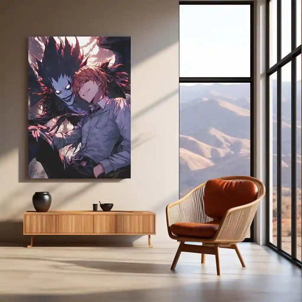 Anime Metal Poster | Death Note – Ryuk the Shinigami Metal Poster | Dark Anime Wall Frame 04 - TURTLEWINGS