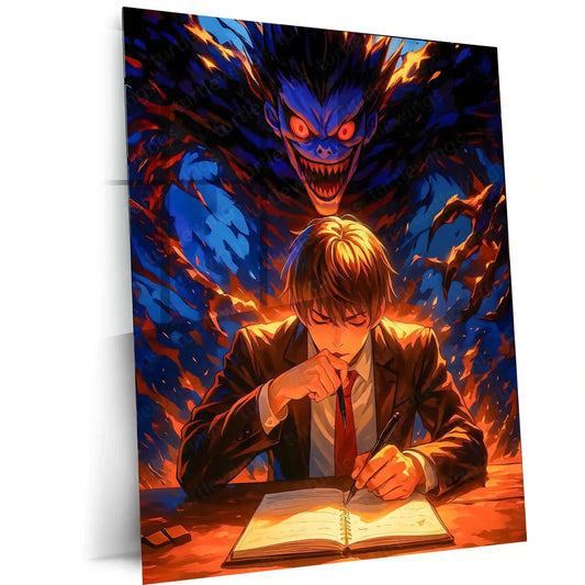 Anime Metal Poster | Death Note – Ryuk the Shinigami Metal Poster | Dark Anime Wall Frame 05 - TURTLEWINGS