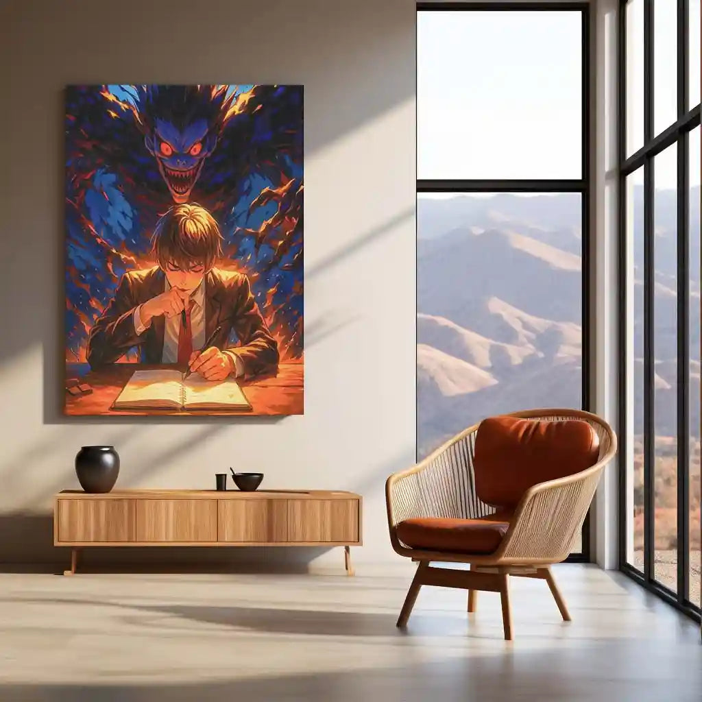 Anime Metal Poster | Death Note – Ryuk the Shinigami Metal Poster | Dark Anime Wall Frame 05 - TURTLEWINGS