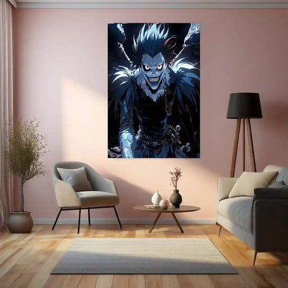 Anime Metal Poster | Death Note – Ryuk the Shinigami Metal Poster | Dark Anime Wall Frame 06 - TURTLEWINGS