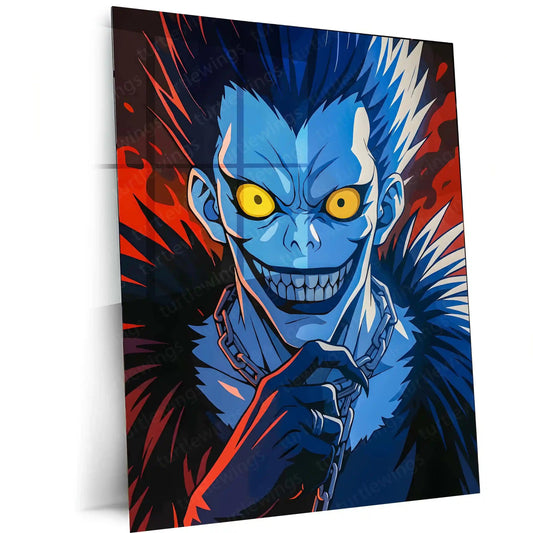 Anime Metal Poster | Death Note – Ryuk the Shinigami Metal Poster | Dark Anime Wall Frame 07 - TURTLEWINGS