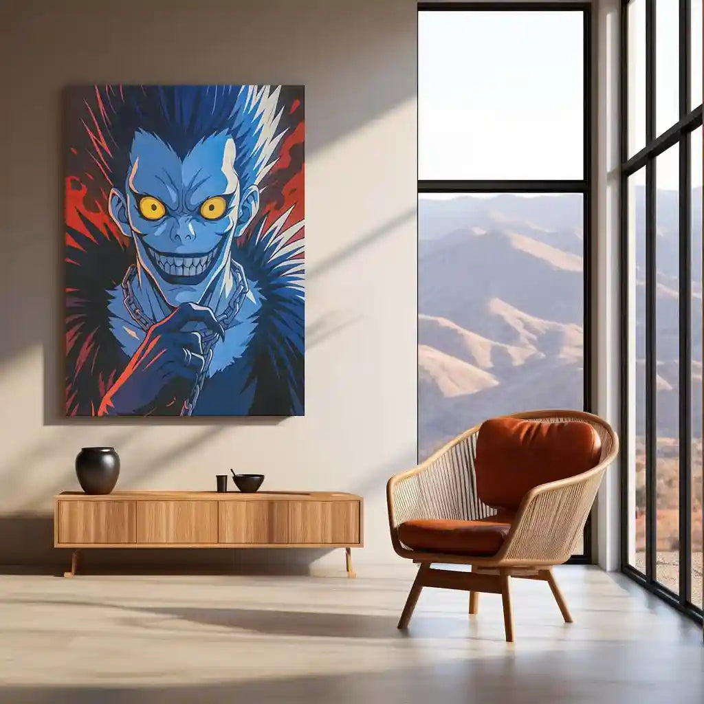 Anime Metal Poster | Death Note – Ryuk the Shinigami Metal Poster | Dark Anime Wall Frame 07 - TURTLEWINGS