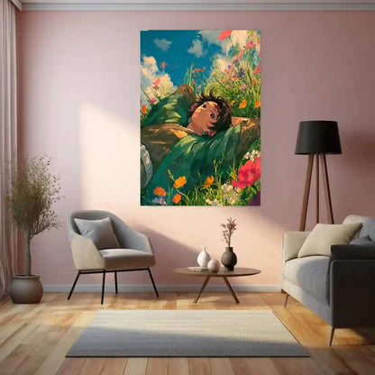 Anime Metal Poster | Tanjiro – Demon Slayer Metal Poster | Water Breathing Anime Wall Frame - TURTLEWINGS