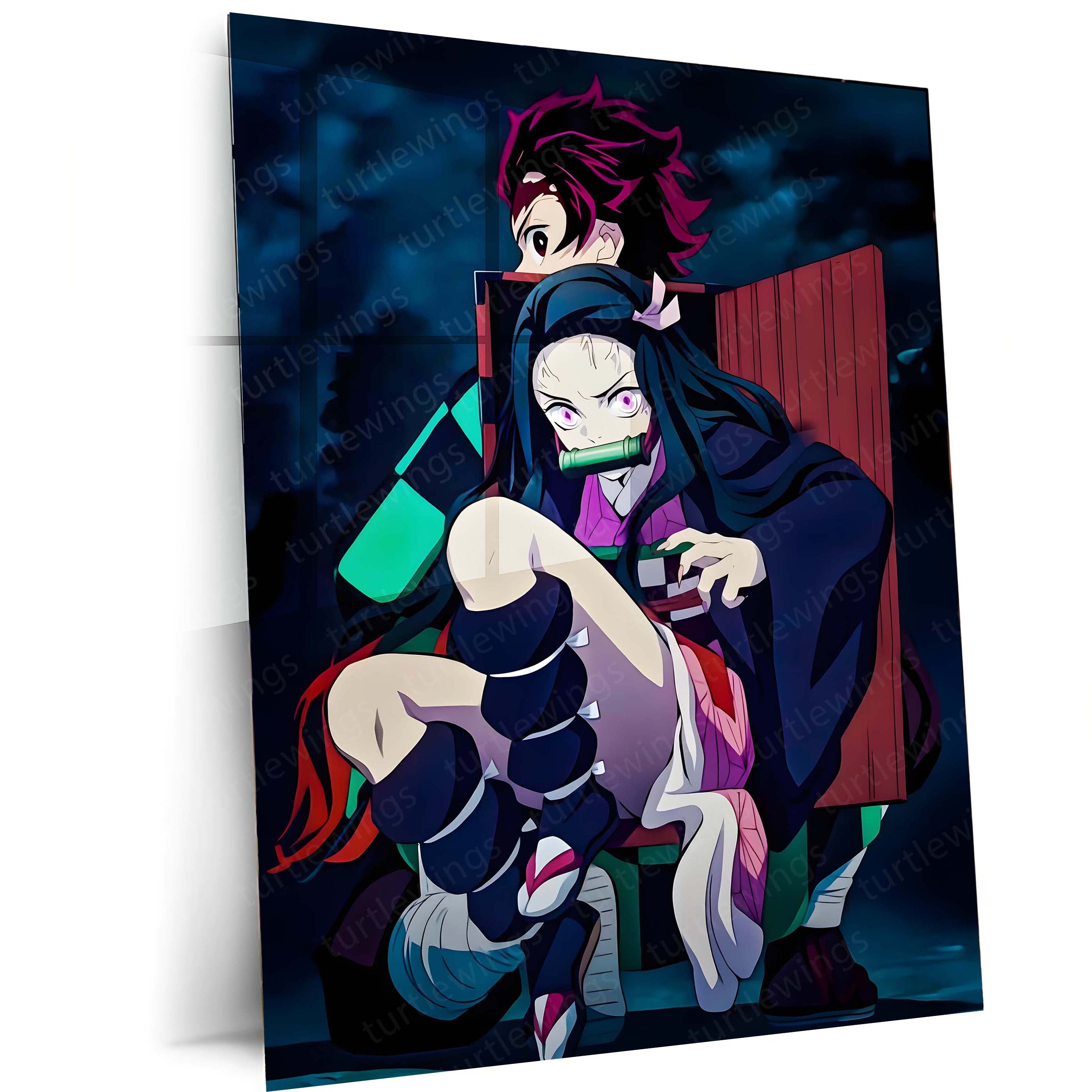 Anime Metal Poster | Demon Slayer – Tanjiro & Nezuko | Siblings of Des ...