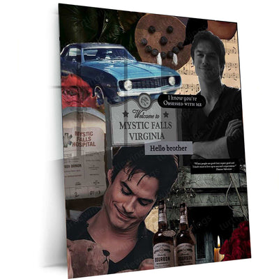 Damon Salvatore Metal Poster – The Vampire Diaries Wall Art - TURTLEWINGS