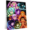 Anime Metal Poster | Demon Slayer Hashira Neon Collection Wall Art