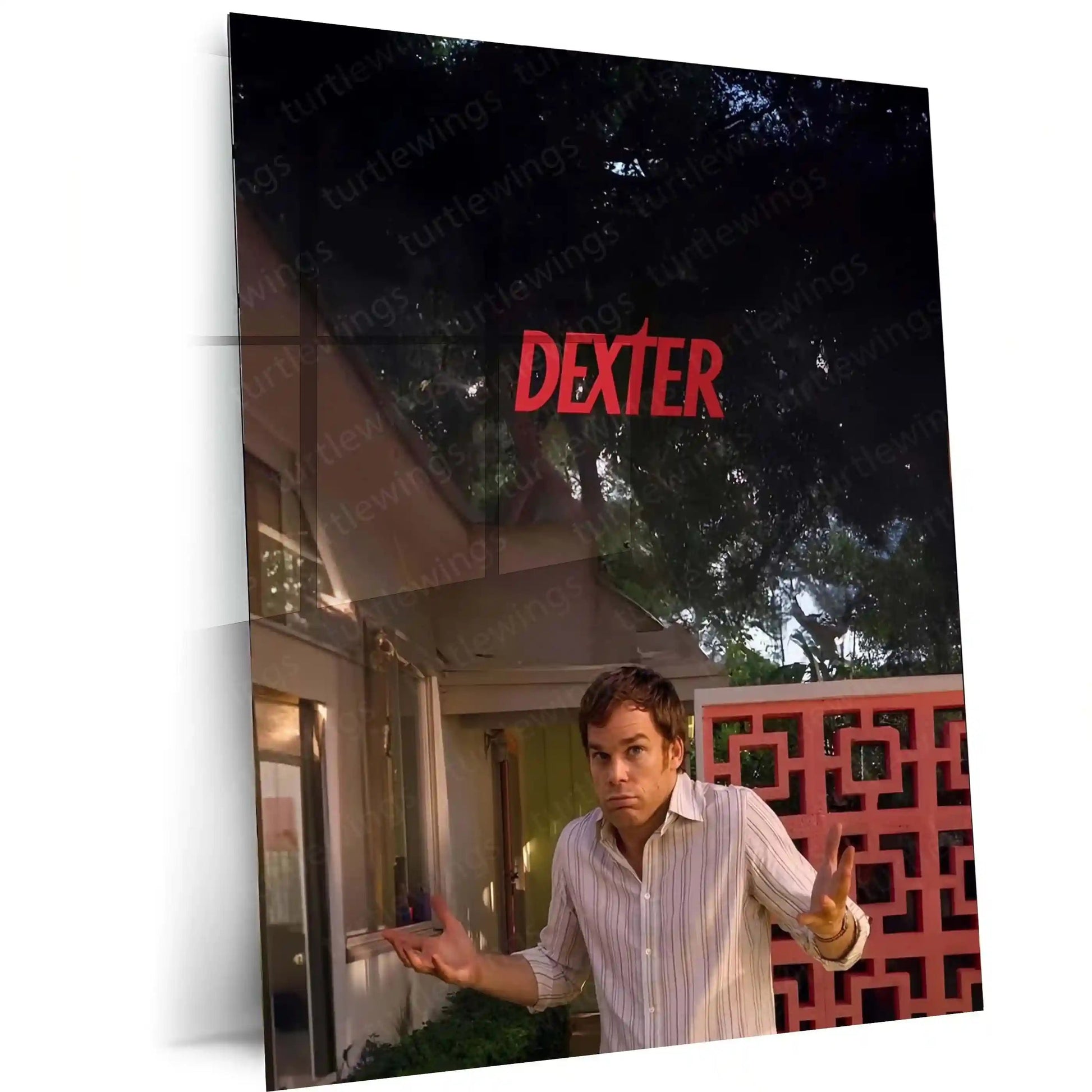 Movies & Series Metal Poster | Dexter Morgan Metal Poster | Dexter TV Series Wall Art | Dark Crime Thriller Frame | Minimal Cinematic Poster Decor - TURTLEWINGS