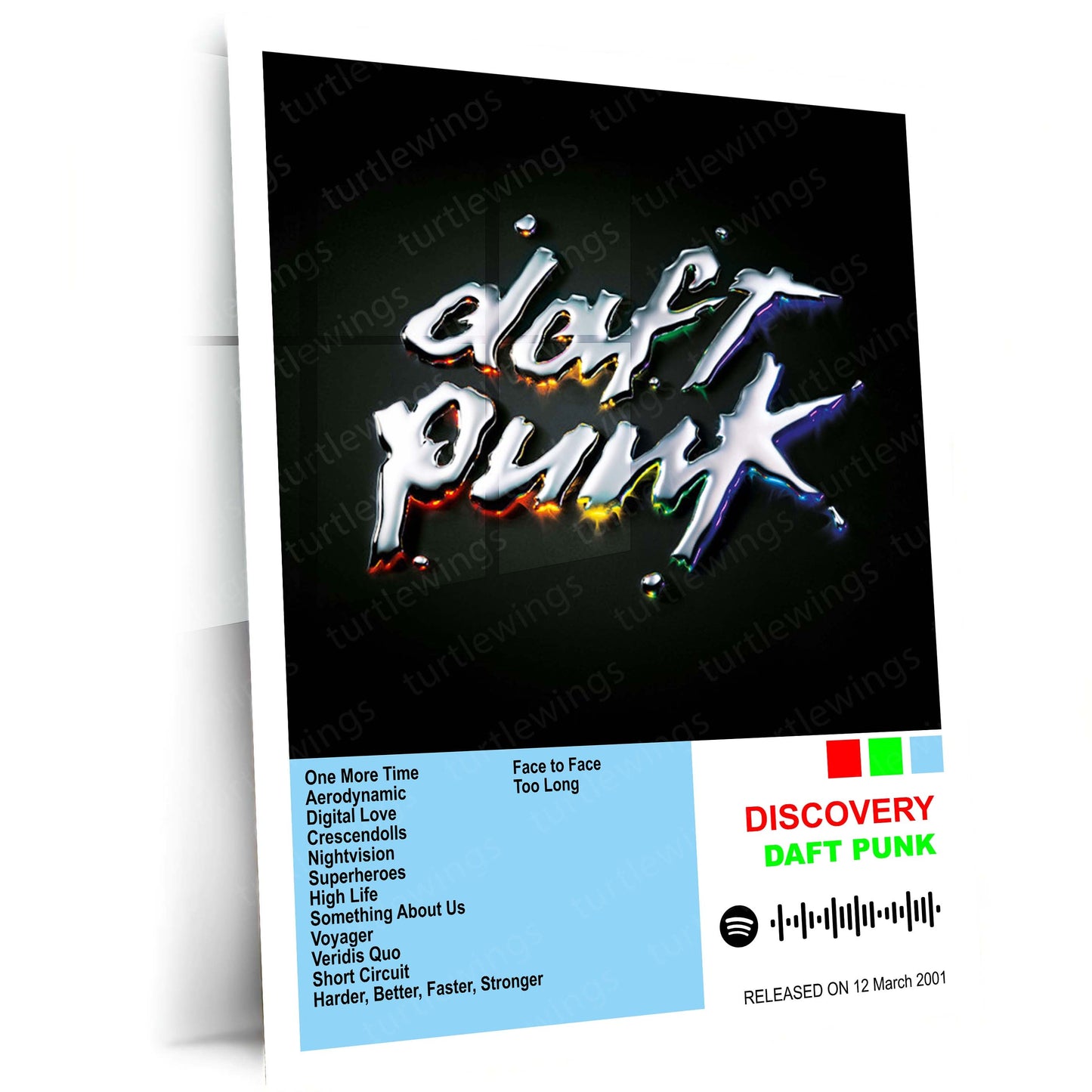 Daft Punk – Complete Album Collection | Set of 11 | Set of 8 | Set of 4 | Premium Metal Poster Set
