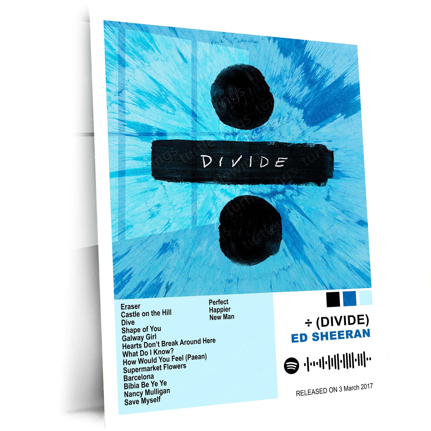 Ed Sheeran – Complete Album Collection | Set of 8 | Set of 4 | Premium Metal Poster Set