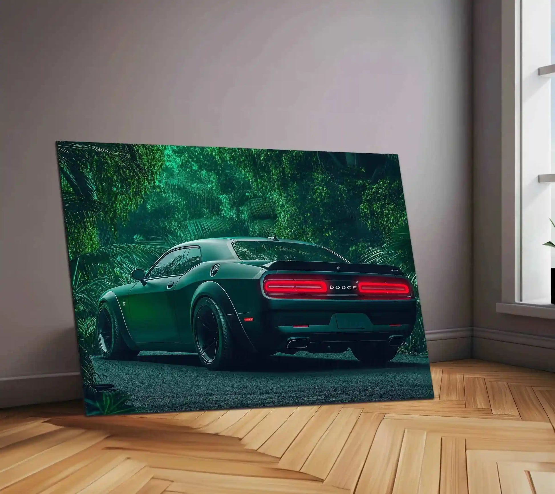 Dodge Challenger SRT Neon LED Metal Frame â Bold Automotive Wall Art 1 - TURTLEWINGS