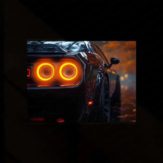 Dodge Challenger SRT Neon LED Metal Frame â Bold Automotive Wall Art 3 - TURTLEWINGS
