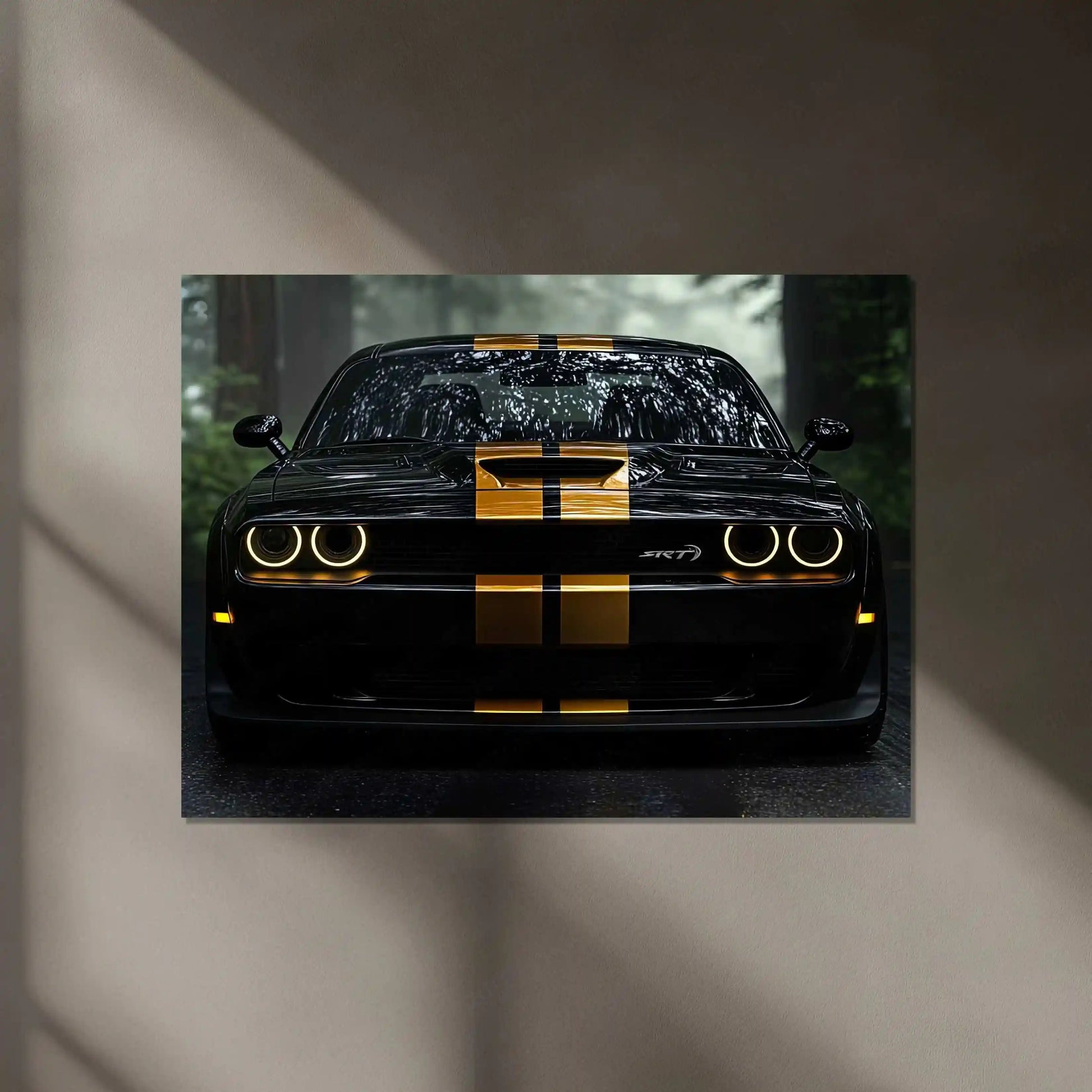 Dodge Challenger SRT Neon LED Metal Frame â Bold Automotive Wall Art 2 - TURTLEWINGS