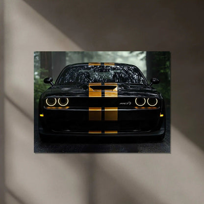 Dodge Challenger SRT Neon LED Metal Frame â Bold Automotive Wall Art 2 - TURTLEWINGS