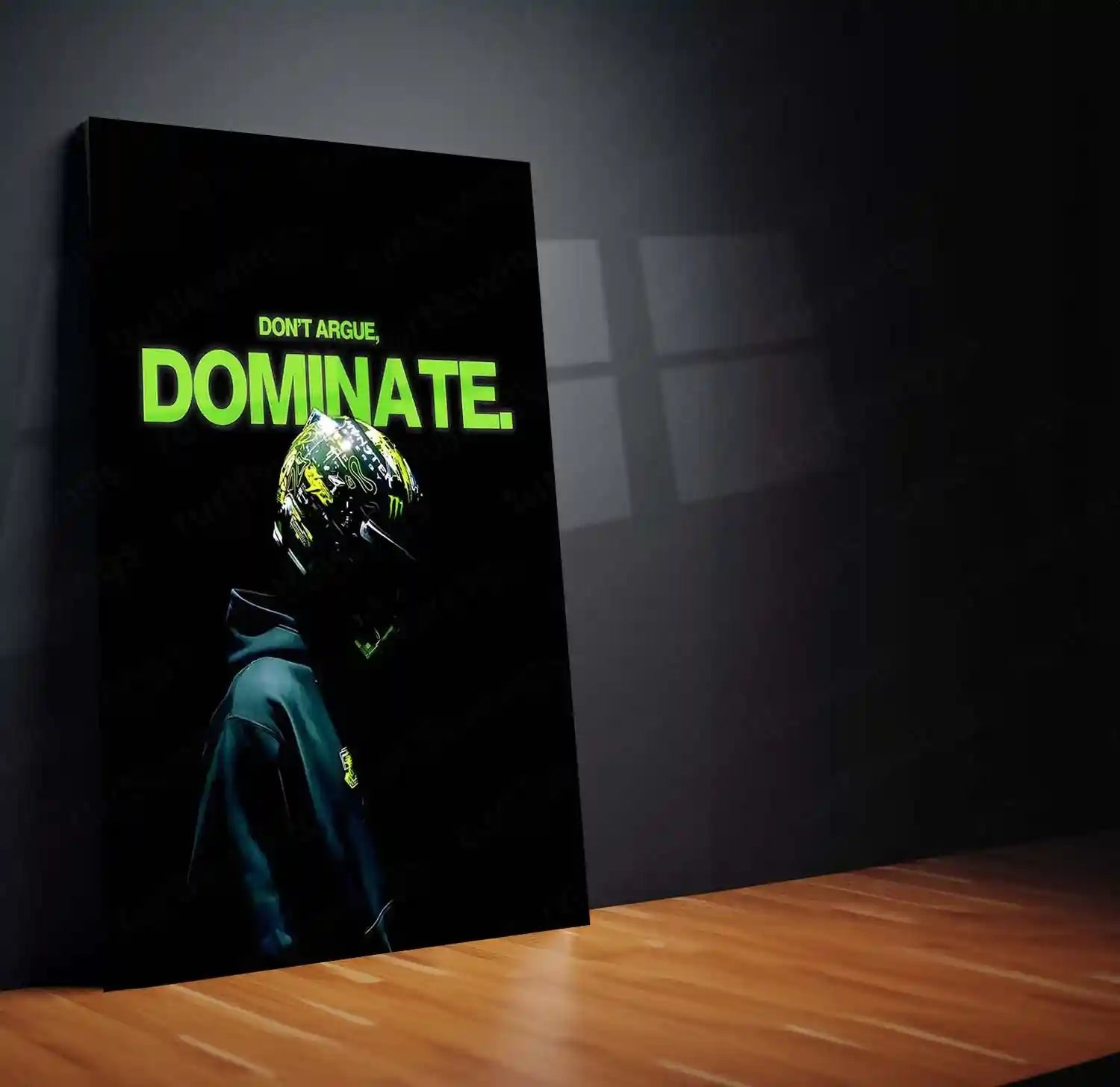 Quote Metal Poster | Lando Norris – Don’t Argue, Dominate Metal Frame Silent Confidence & Modern F1 Winner Mindset Wall Art | Focus Over Noise Racing Quote Metal Poster - TURTLEWINGS 