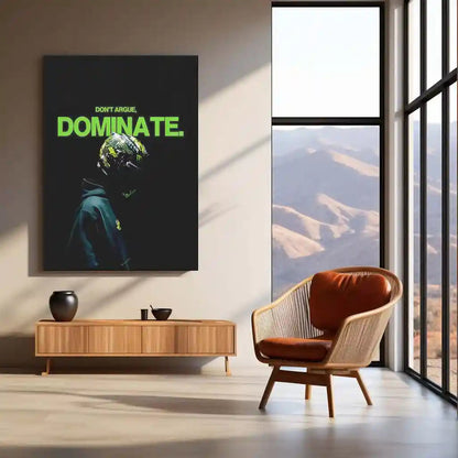 Quote Metal Poster | Lando Norris – Don’t Argue, Dominate Metal Frame Silent Confidence & Modern F1 Winner Mindset Wall Art | Focus Over Noise Racing Quote Metal Poster - TURTLEWINGS 