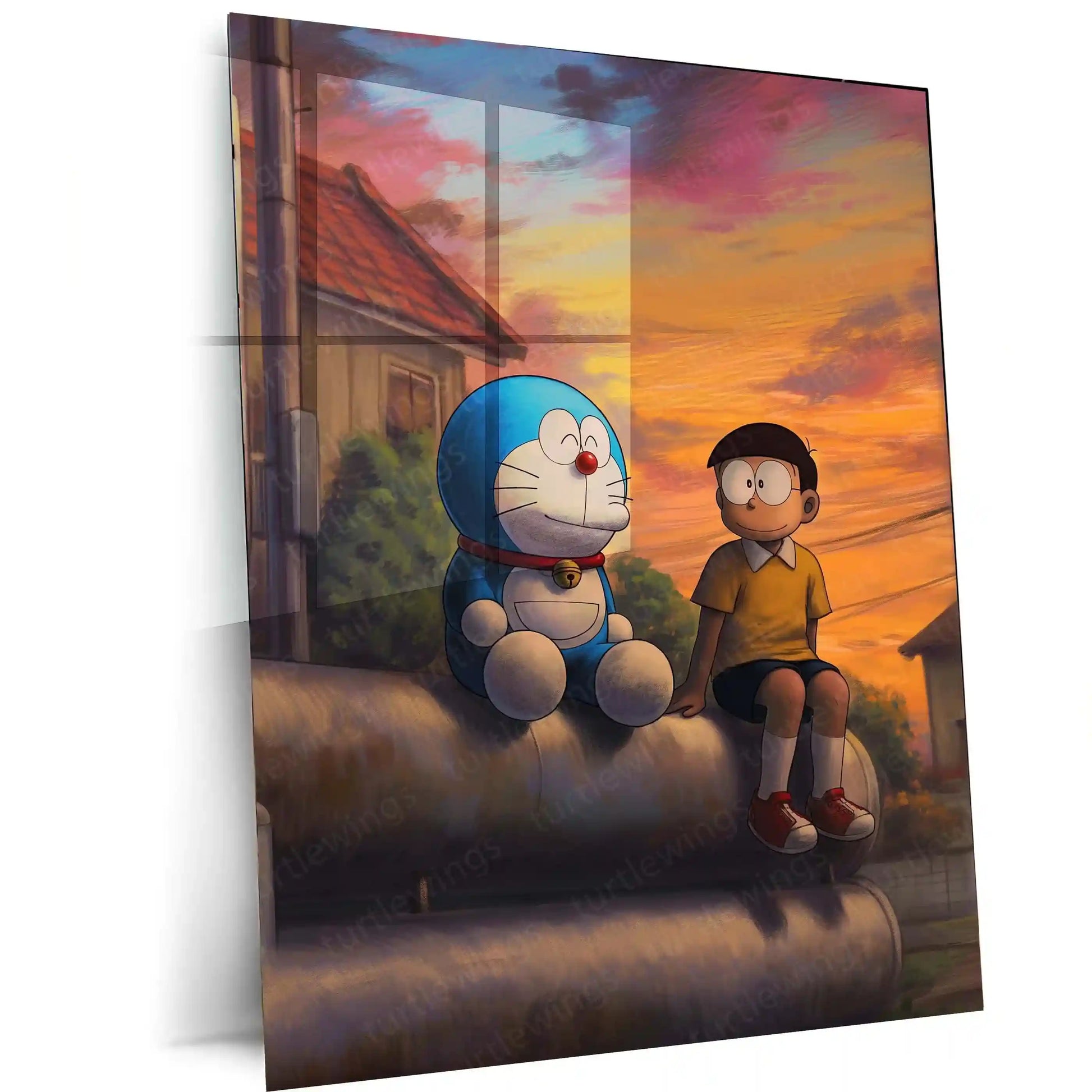 Anime Metal Poster | Doraemon & Nobita Metal Poster – A Nostalgic Anime Classic - TURTLEWINGS