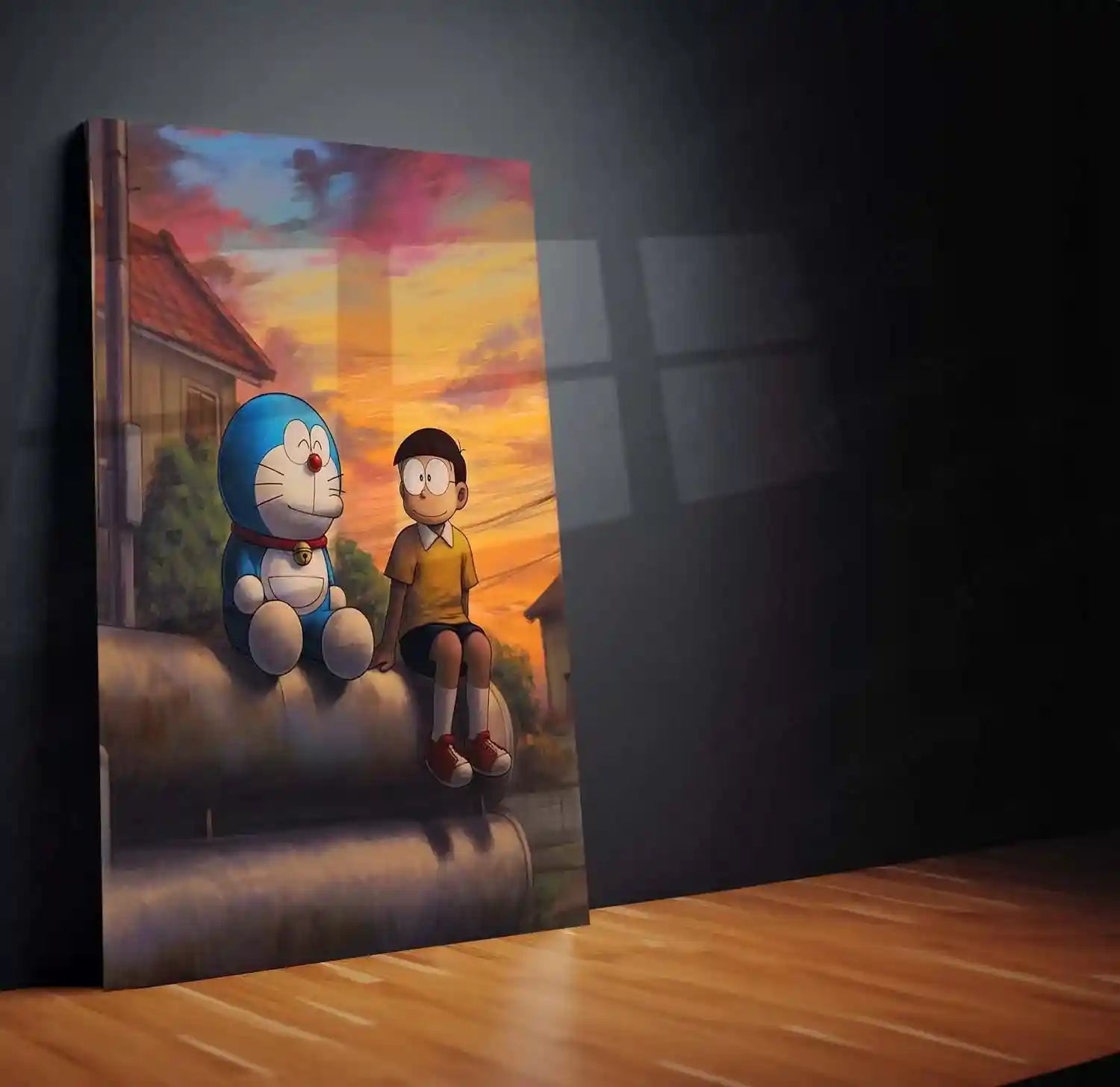 Anime Metal Poster | Doraemon & Nobita Metal Poster – A Nostalgic Anime Classic - TURTLEWINGS